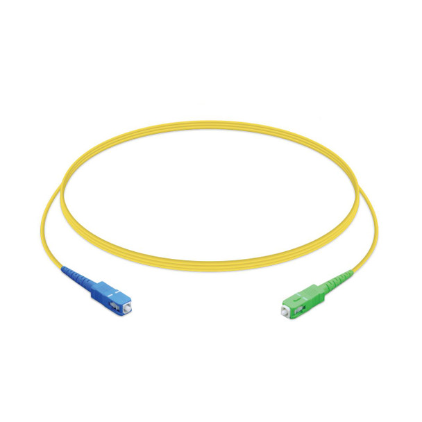  UBIQUITI UFiber PatchCord Cable UPC/APC, 1.5m, Single Unit, Ultra-thin 2.0 mm Jacket, SC/UPC to SC/APC, Yellow 