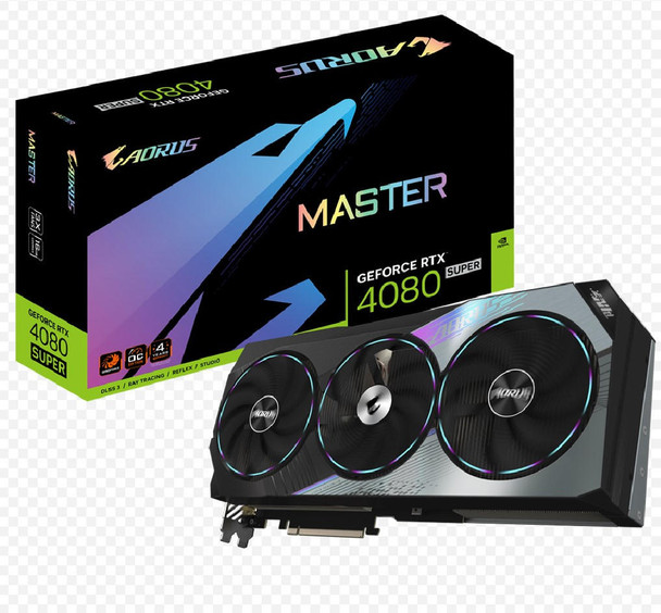  GIGABYTE GeForce RTX 4080 SUPER AORUS MASTER 16G GDDR6X Video Card 2625 MHz PCIE4.0x16 DP1.4a *3 HDMI 2.1 *1 