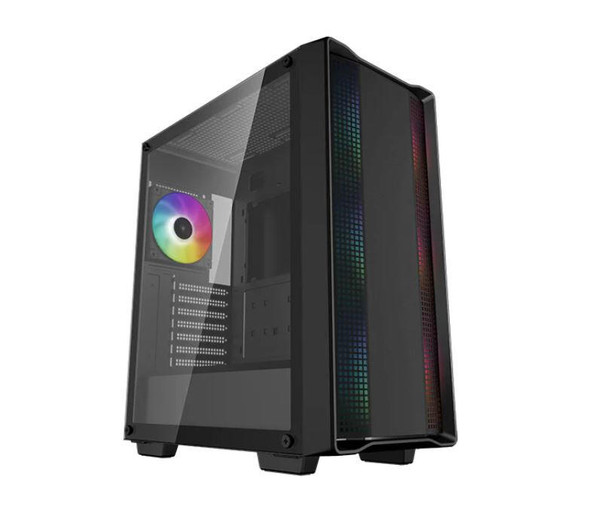 DEEPCOOL CC560 ARGB V2 Mid-Tower Case Full-Sized Tempered Glass Window, 4 x Pre-installed A-RGB Fans 120mm, 2x 3.5' Drive Bays,7 Expansion Slots 