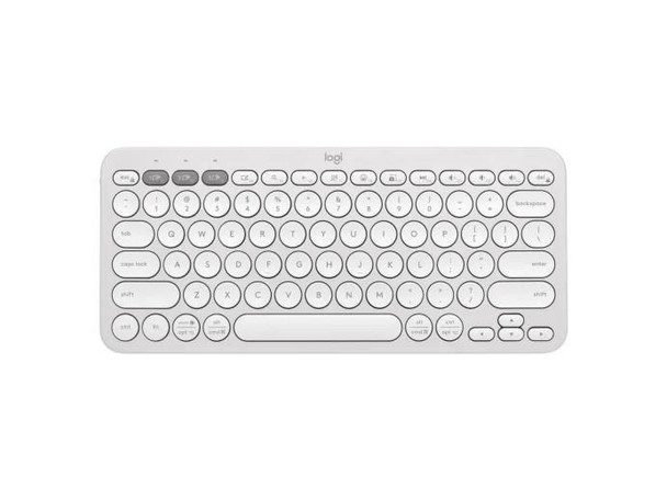  LOGITECH PEBBLE KEYS 2 K380S Slim, minimalist Bluetooth Wireless Keyboard with customizable keys (Tonal White) 