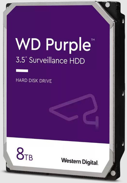  WESTERN DIGITAL Digital WD Purple 8TB 3.5' Surveillance HDD 256MB Cache SATA 3-Year Limited 