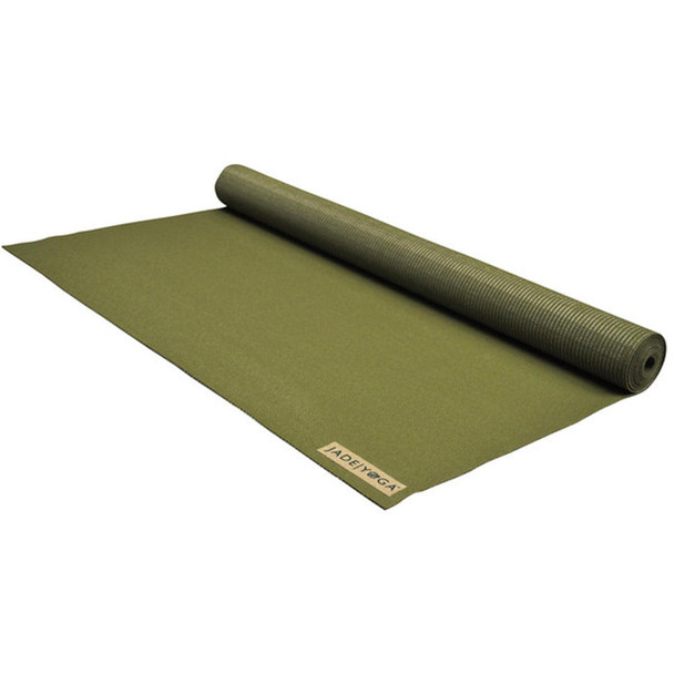  Jade Yoga Voyager Mat - Olive & Iron Flask Wide Mouth Bottle with Spout Lid, Fire, 32oz/950ml Bundle 