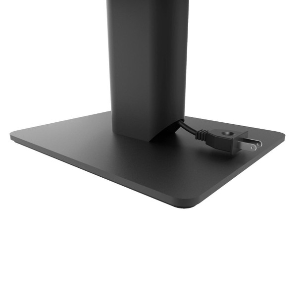  Kanto YU4 140W Powered Bookshelf Speakers with Bluetooth® and Phono Preamp - Pair, Walnut with SP6HD Black Stand Bundle 