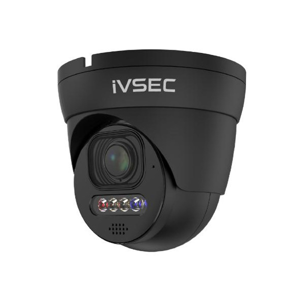  IVSEC IVSEC TURRET IP CAMERA 8MP 2.8MM-12MM MOTORISED LENS 25 FPS POE IP66 ADV DET BLACK 