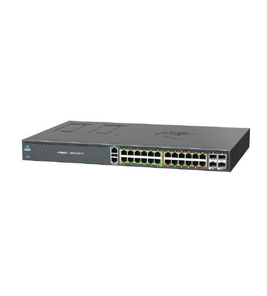 CAMBIUM Cambium EX3000, 28-Port Gigabit Fully Managed Switch with 24 RJ45, 12 PoE+ and 12 4PPoE and 4 SFP+ Ports 