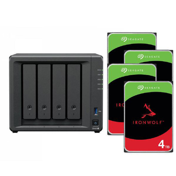 SYNOLOGY Synology Bundle Saver - DS423+ + 4 x Seagate 4TB ST4000VN006 IronWolf Hard Drives 