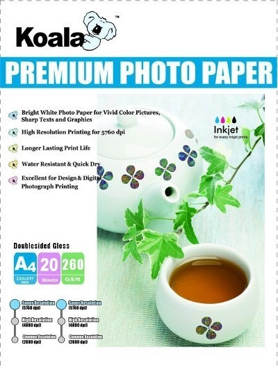 AUSTiC 260gsm A4 Double Sided High Gloss Photo Paper (20 Sheets)