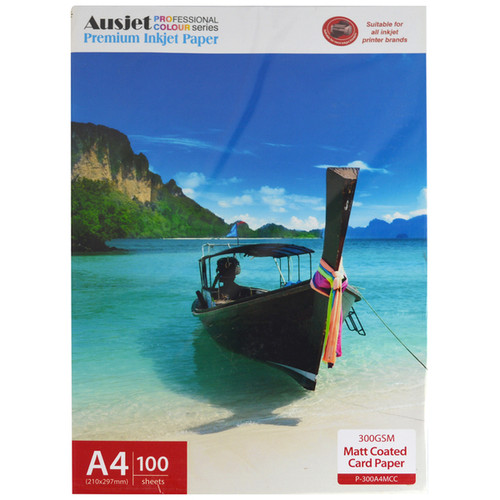 300gm A4 Matt Coated Card Paper (100 Sheets)