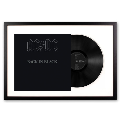 Framed AC/DC Back in Black Vinyl Album Art (IW-SM-5107651-FD) shop at ...