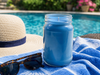 Citronella -- Sneaky Frog's Candles 16 Ounce Mason Jar, Blue