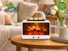 Electric Wax Melt Warmer w/ Active Fireplace Glow Lighting and 4-Mode Timer -- White Finish -- w/ 4 Scented Wax Packs