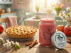 Hot Apple Pie - Scented Natural Soy Wax Candle - 16 Oz Mason Jar