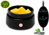 Black Round Ceramic Tray Wax Melt Warmer with Timer & 4 Scented Wax Packs