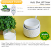 White Ornate Round Ceramic Tray Wax Melt Warmer with Timer & 4 Scented Wax Packs