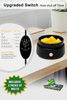 Black Round Ceramic Tray Wax Melt Warmer with Timer & 4 Scented Wax Packs