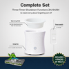 White Wax Melt Warmer w/ Silicone Dish, Built-In Timer & 4 Scented Wax Packs