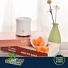 White Wax Melt Warmer w/ Silicone Dish, Built-In Timer & 4 Scented Wax Packs