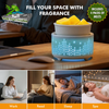 7-Color Round Ceramic Wax Melt Warmer in White & 4 Scented Wax Packs