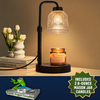 Candle Warmer Dimmable Lamp with Timer for Jar Candles, Height Adjustable -- Includes 2 x 8-Ounce Mason Jar Candles and Fast, Free Priority Shipping