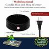 Compact Candle Warmer (Black) w/ 2 x 8-Ounce Scented Natural Wax Candles from Sneaky Frog