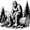 Kandle Koasters - Bigfoot Sitting on a Log