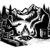 Kandle Koasters - Bigfoot Sitting by a Campfire