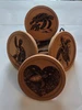 Kandle Koasters (Sea Turtles) -  (6) Premium Cork w/ a Lip for Added Protection in a Black Iron Rack