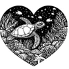 Sea Turtle - Swimming Heart