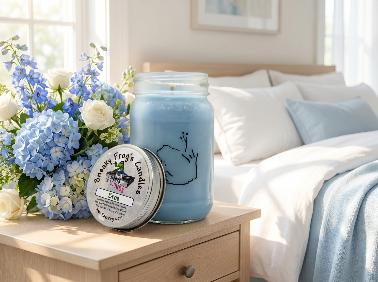 Eros - Scented Natural Soy Wax Candle - 16 Oz Mason Jar