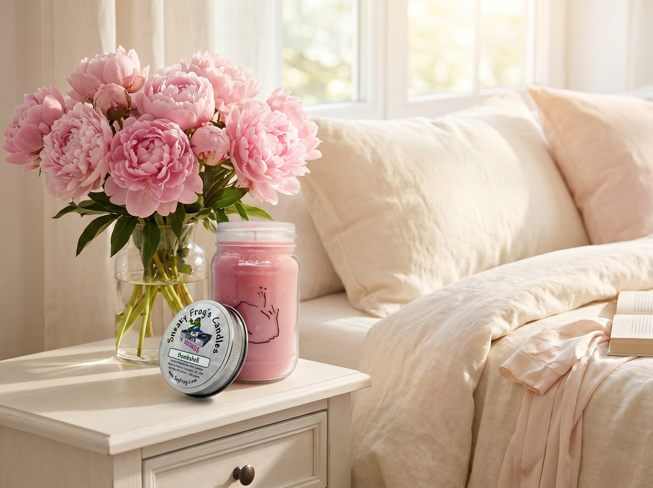 Bombshell - Scented Natural Soy Wax Candle - 16 Oz Mason Jar