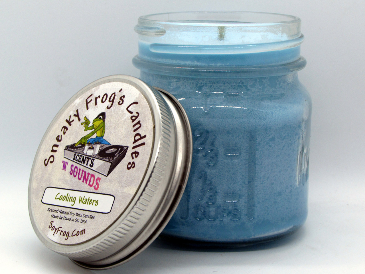 Cooling Waters - Scented Natural Soy Wax Candle - 8 Oz Mason Jar
