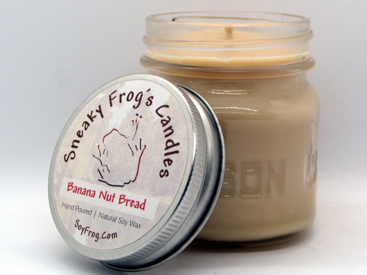 Banana Nut Bread - Scented Natural Soy Wax Candle - 8 Oz Mason Jar