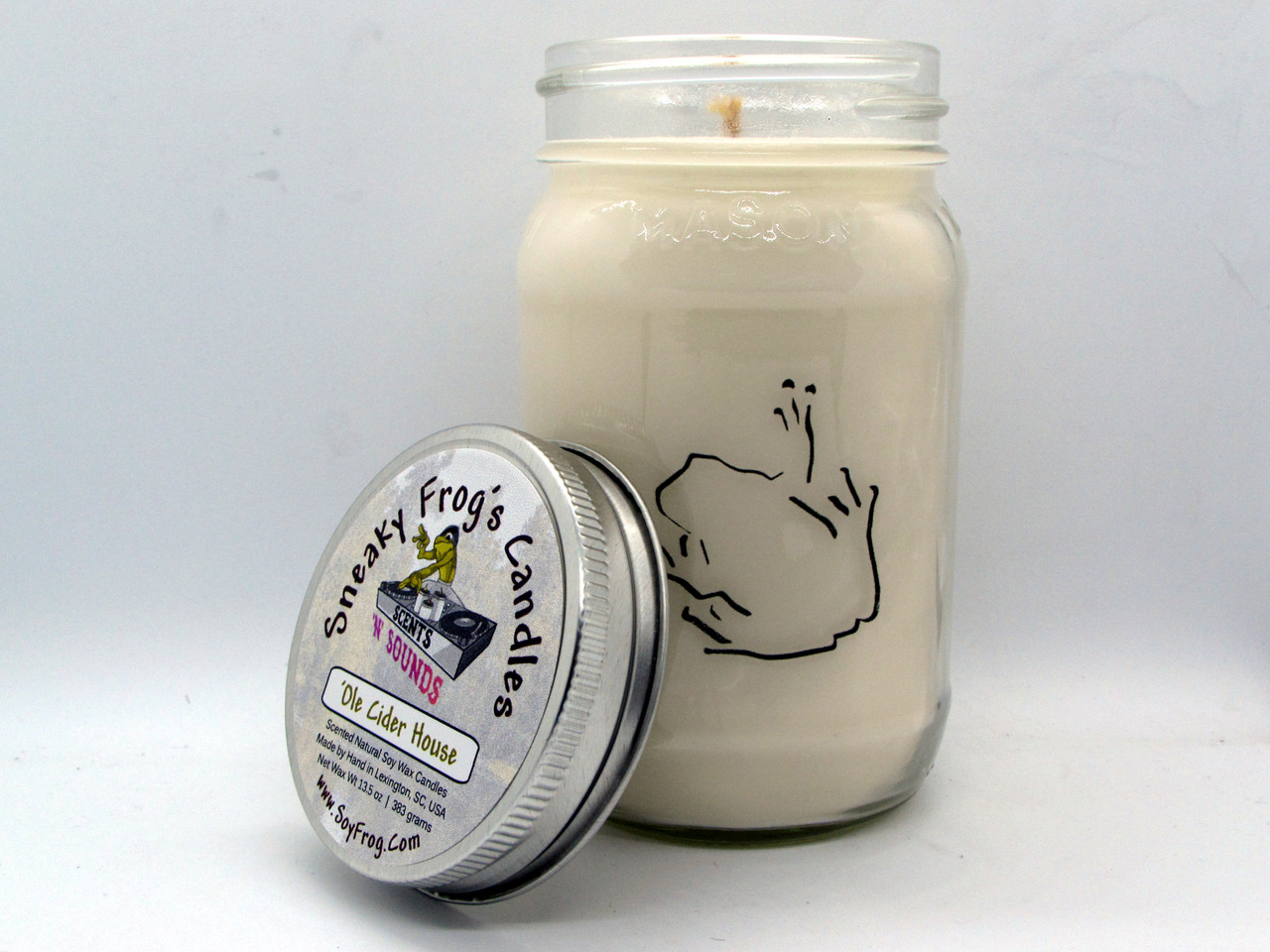 'Ole Cider House - Scented Natural Soy Wax Candle - 16 Oz Mason Jar