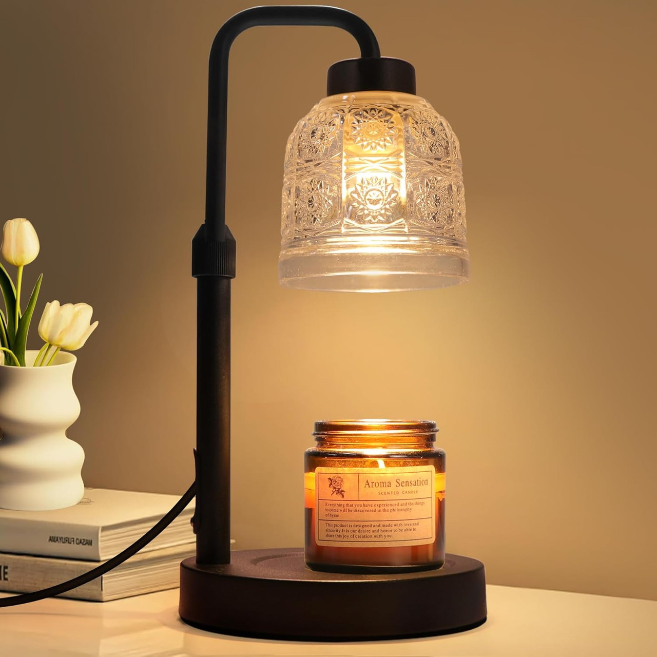 Candle Warmer Dimmable Lamp with Timer for Jar Candles, Height Adjustable