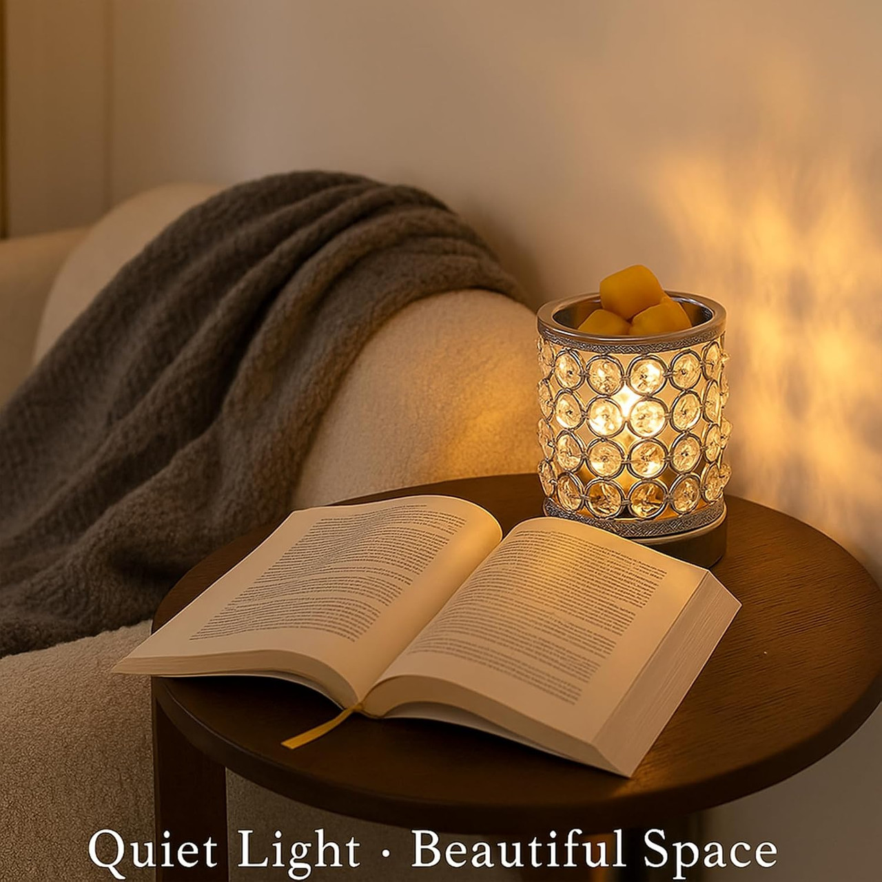 Crystal Glow Wax Melt Warmer & 4 Scented Wax Melt Packs