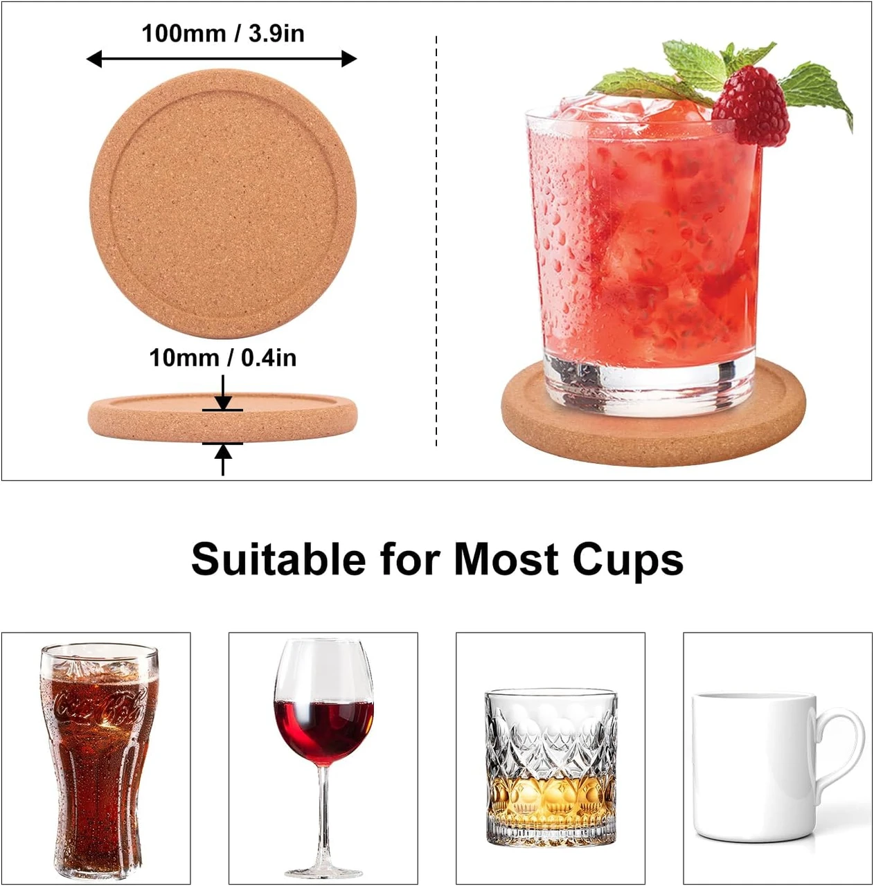 Kandle Koasters - Premium Cork w/ a Lip for Added Protection