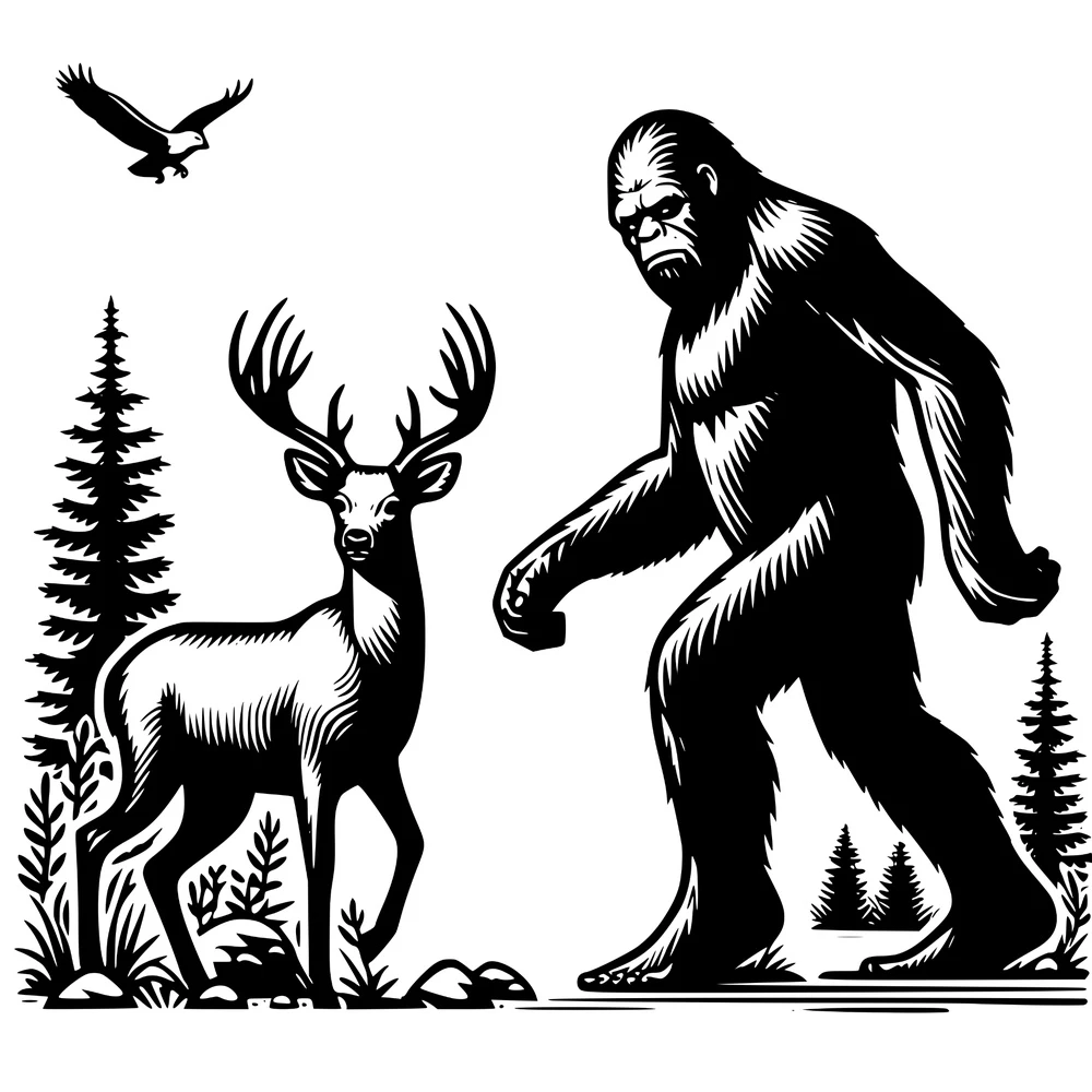 Kandle Koasters - Bigfoot with a Deer
