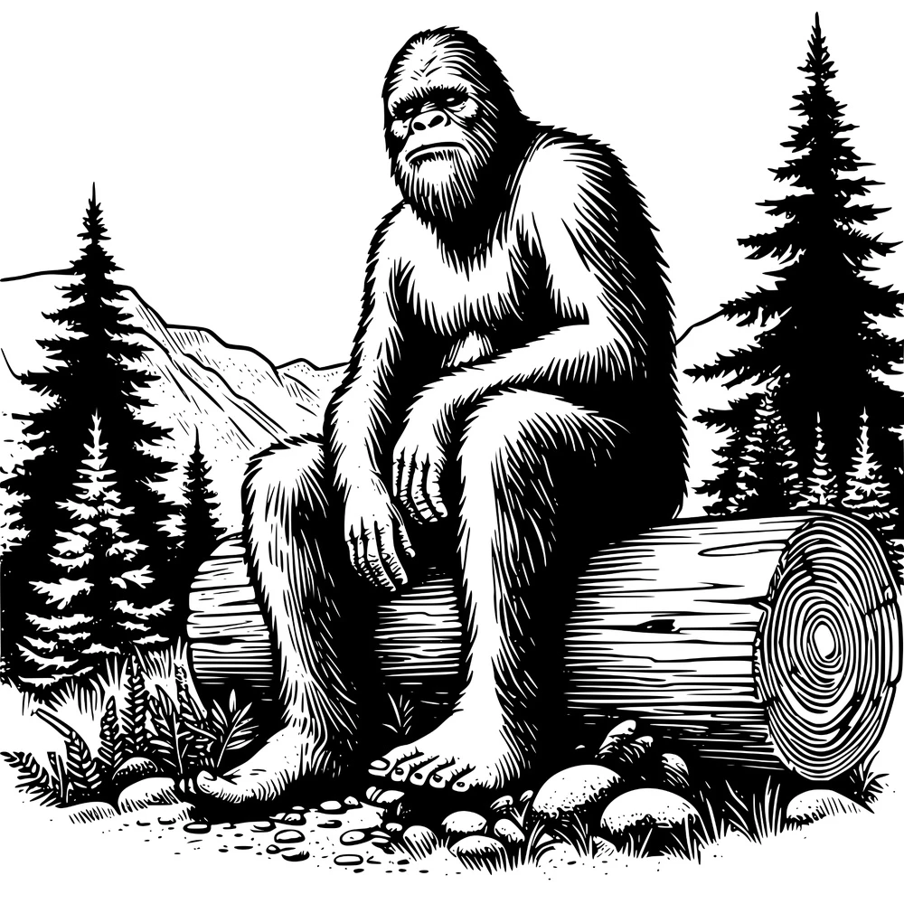 Kandle Koasters - Bigfoot Sitting on a Log