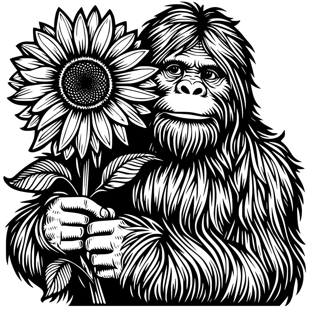 Kandle Koasters - Bigfoot with a Sunflower