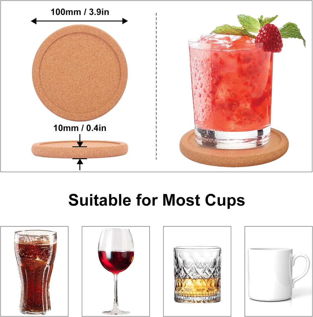 Kandle Koasters - Premium Cork w/ a Lip for Added Protection