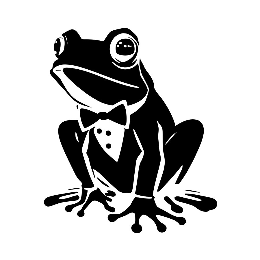 Kandle Koasters - Frog Series - Elegant Frog in Bow Tie and Tuxedo