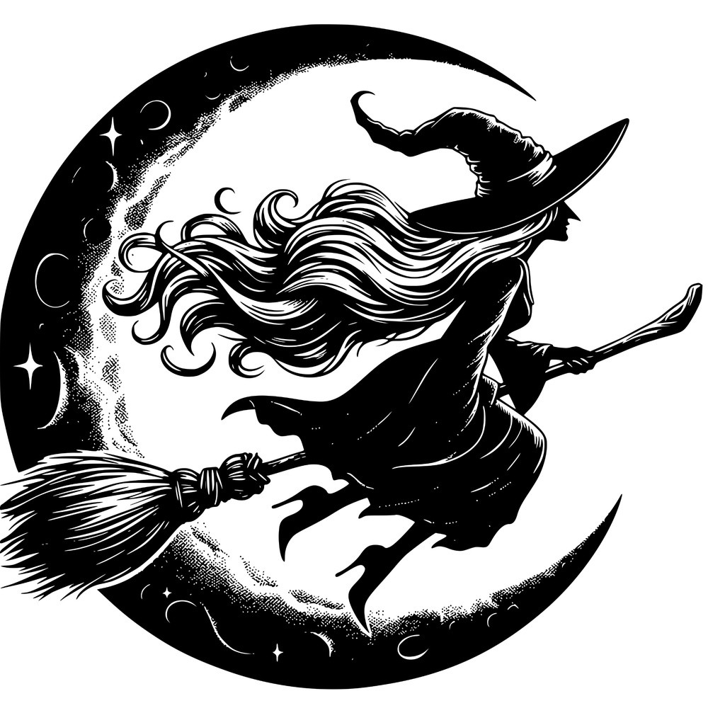 Kandle Koasters - Witches Series - Moonlit Witch Flight