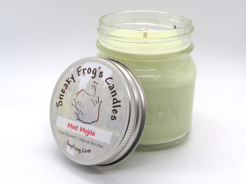 Mint Mojito - Scented Natural Soy Wax Candle - 8 Oz Mason Jar Mint Mojito - Scented Natural Soy Wax Candle - 8 Oz Mason Jar