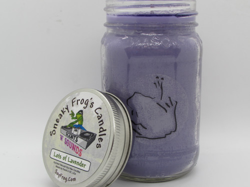 Lots of Lavender - Scented Natural Soy Wax Candle - 16 Oz Mason Jar