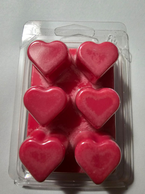 Sneaky Frog's Candles -- Love Spell Scented Wax Melts, Hearts, 6 Hearts per Pack, Free USPS Priority Shipping, Special Includes 6 x Packs of Six Hearts