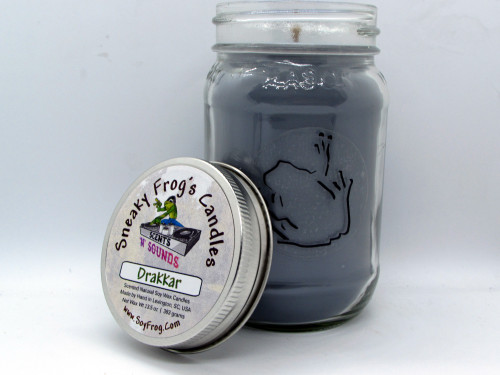 Drakkar - Scented Natural Soy Wax Candle - 16 Oz Mason Jar