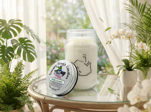 Aruba Coconut - Scented Natural Soy Wax Candle - 16 Oz Mason Jar
