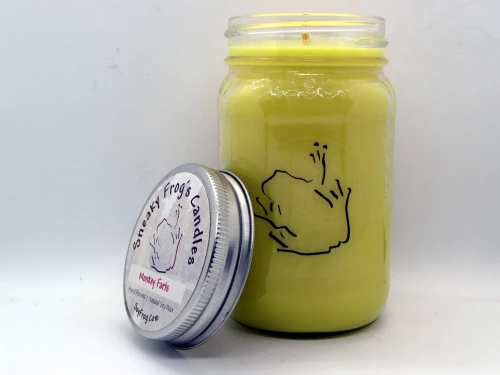 Monkey Farts - Scented Natural Soy Wax Candle - 16 Oz Mason Jar