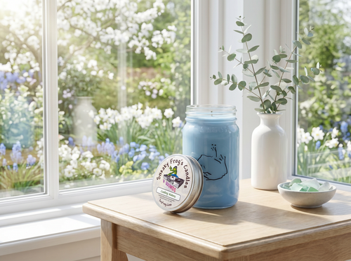 Cooling Waters - Scented Natural Soy Wax Candle - 16 Oz Mason Jar