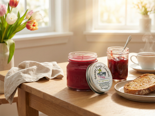 Cran 'n' Apple Marmalade- Scented Natural Soy Wax Candle - 8 Oz Mason Jar